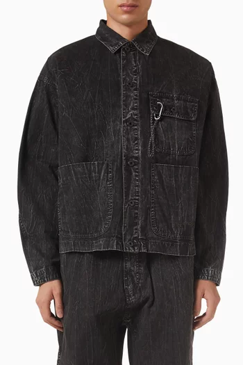 Carabiner Shirt Jacket in Bleach Twill