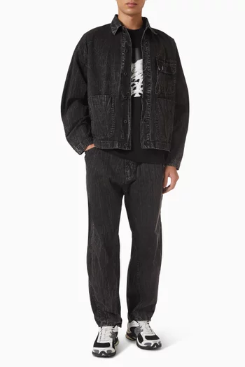 Wide-leg Pants in Bleach Twill