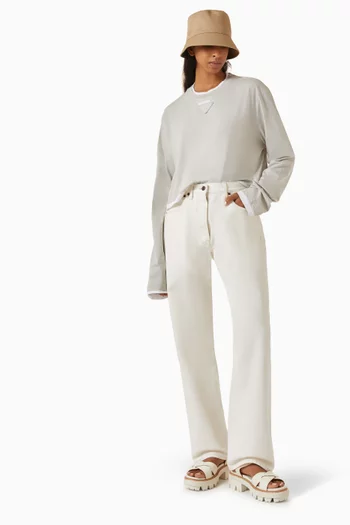 Layered-effect T-shirt in Cotton Jersey