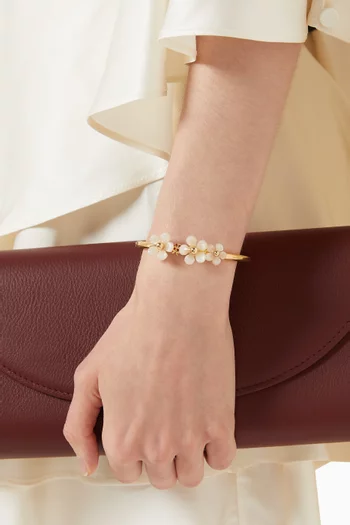 Summer Daze Flower Cuff in Gold-tone Brass