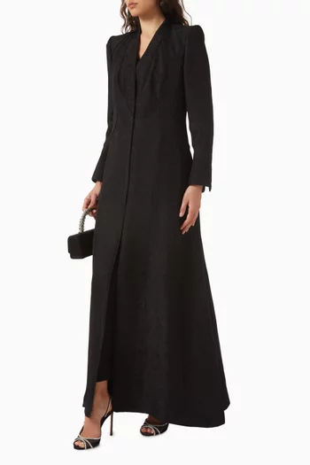Trimmed Pipping Abaya