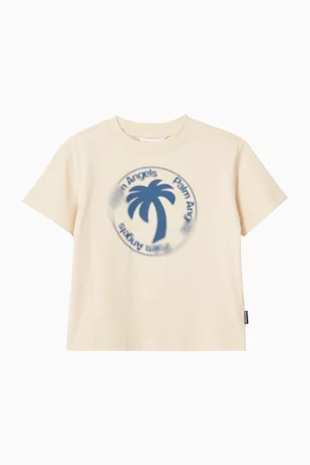 Palm Stamp T-shirt in Cotton