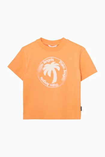 Palm Stamp T-shirt in Cotton