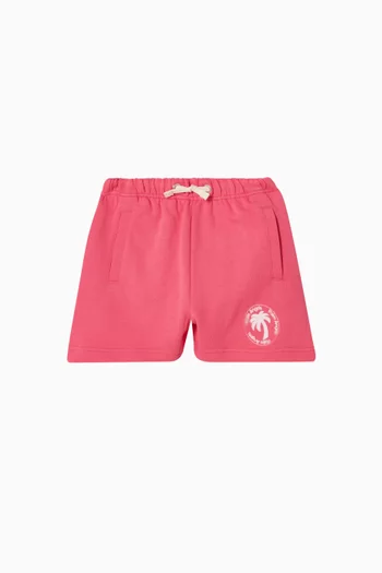 Palm Stamp Shorts in Cotton