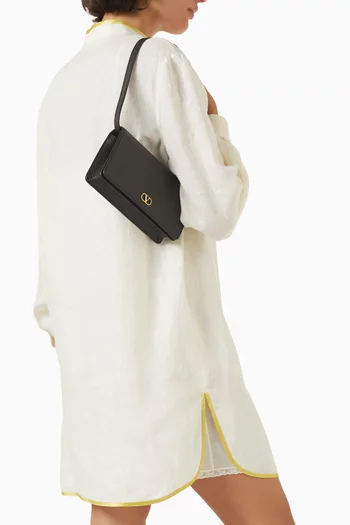 Mini VLogo Signature Shoulder Bag in Grainy Calfskin