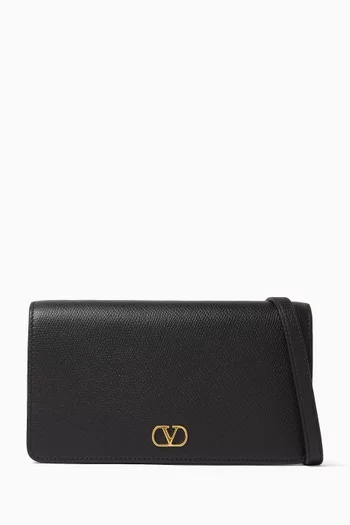 Mini VLogo Signature Shoulder Bag in Grainy Calfskin