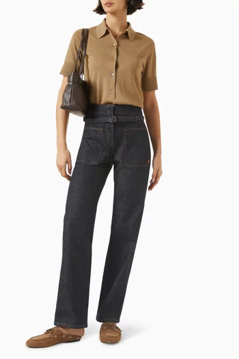 Polo Top in Merino Wool