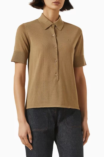 Polo Top in Merino Wool