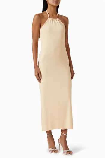 Contrast Tie-back Dress