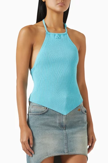 Pointy Rib Knit Top
