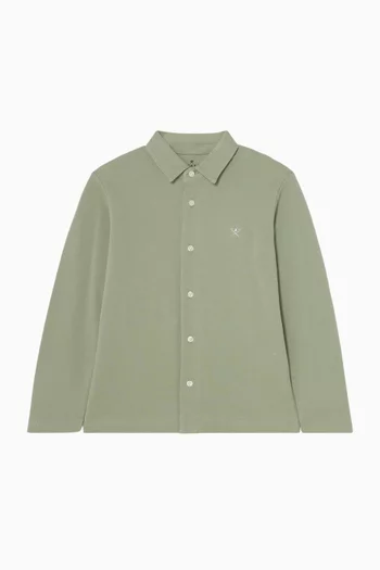 Long-sleeve Pique Polo