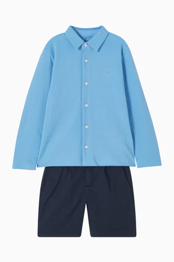 Long-sleeve Pique Polo