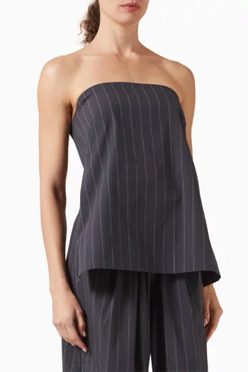 Rouleau Tie Top in Cotton Blend
