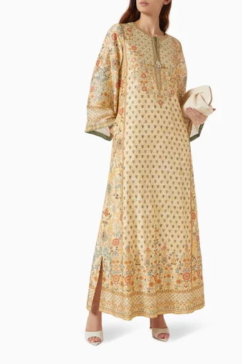 Printed Kaftan in Viscose-lyocell