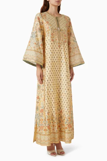 Printed Kaftan in Viscose-lyocell