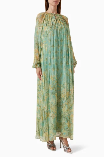 Printed Kaftan in Chiffon