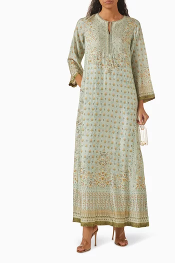 Printed Kaftan in Viscose