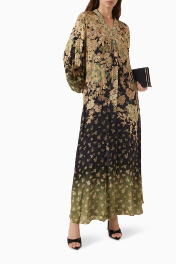 Printed Kaftan in Viscose-crepe