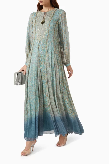 Printed Kaftan in Chiffon