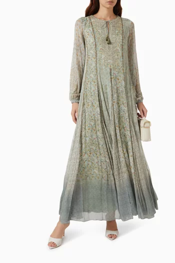 Printed Kaftan in Chiffon