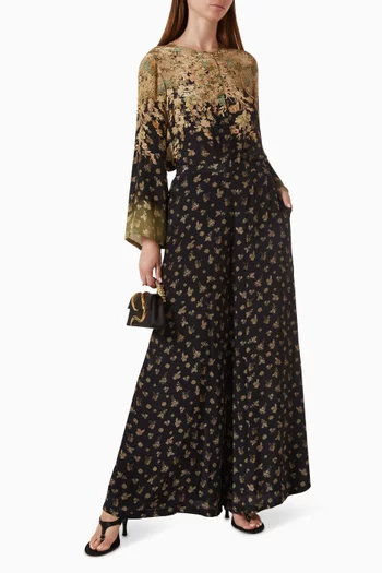 Top & Pants Set in Viscose-crepe