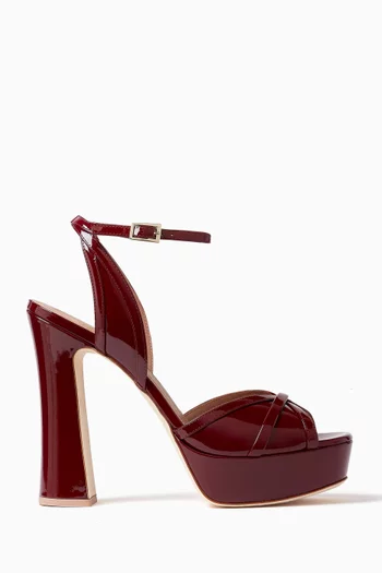 Sylvie 125 Platform Sandals in Patent Leather