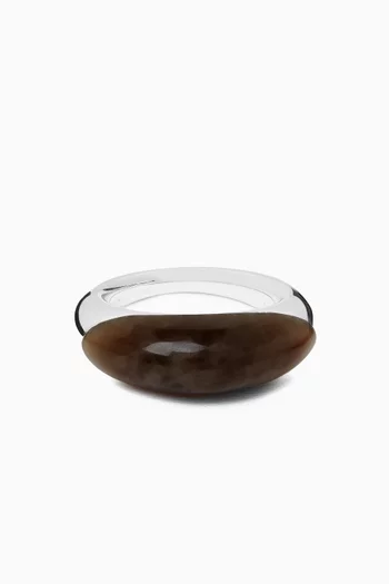 The Beatrice Ring in Mookiate & Sterling Silver
