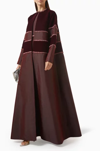 Velvet Abaya & Dress Set