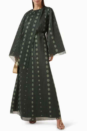 Cape Maxi Dress in Tulle