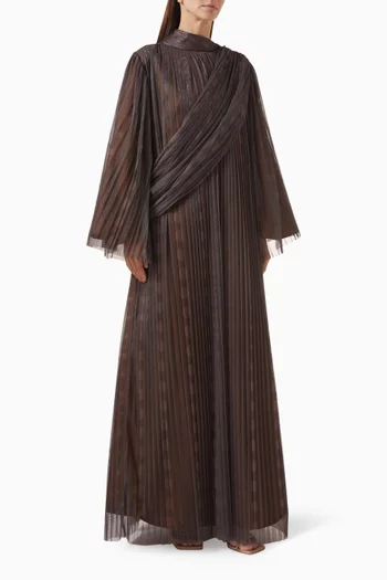 Draped Maxi Dress in Tulle