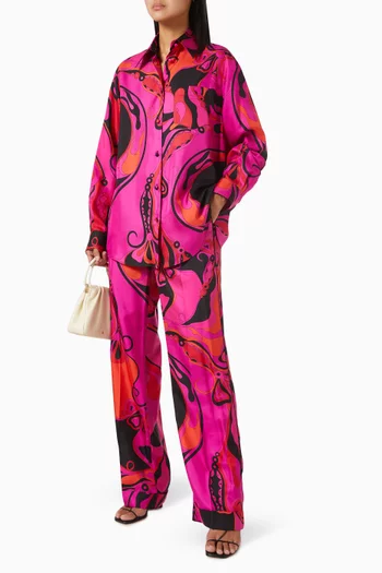 Printed Shirt in Silk-twill