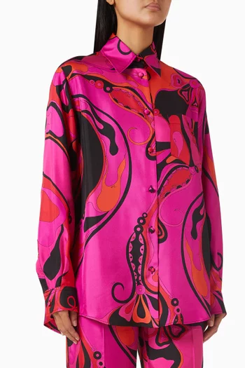 Printed Shirt in Silk-twill