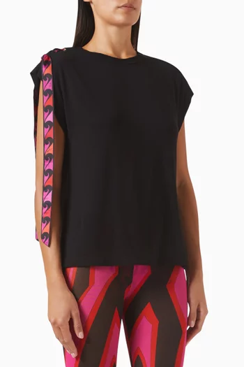 Ribbon Tank Top in Viscose Jersey