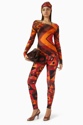 Vivara-print Top in Tulle