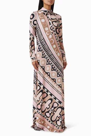 Soleil-print Dress in Viscose Jersey
