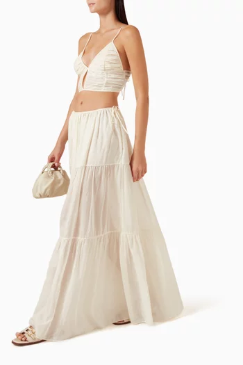 June Tiered Skirt in Cotton Voile