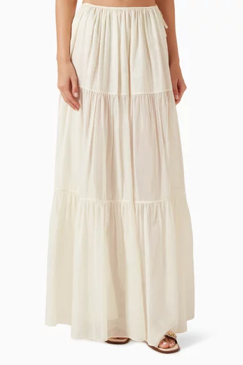 June Tiered Skirt in Cotton Voile
