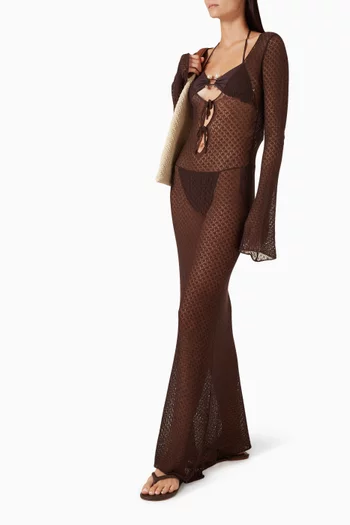 Harley Crochet-knit Dress in Cotton Blend