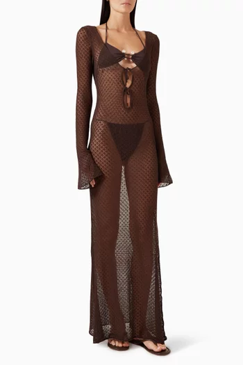 Harley Crochet-knit Dress in Cotton Blend