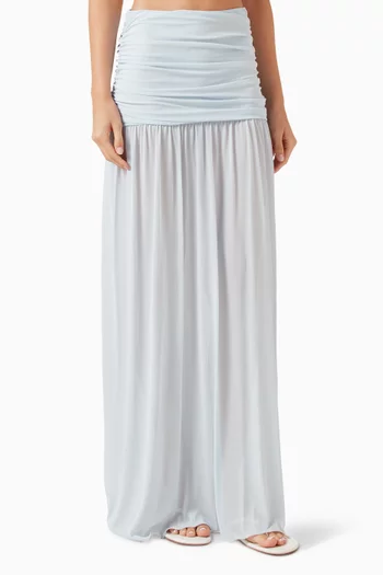 Nova Ruched Skirt in Viscose Blend