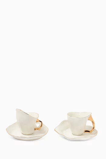 Meltdown Coffee Cup & Saucer, Set of 2