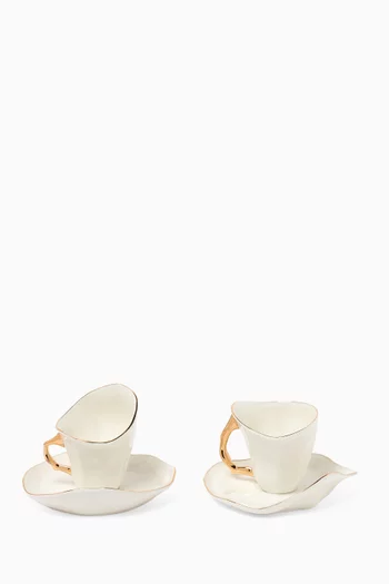 Meltdown Coffee Cup & Saucer, Set of 2