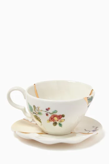 Kintsugi Tea Set in Porcelain & Gold
