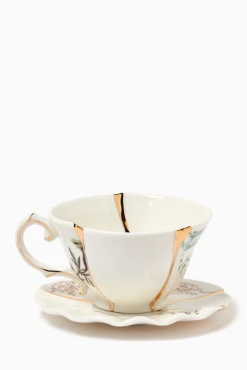 Kintsugi Tea Set in Porcelain & Gold