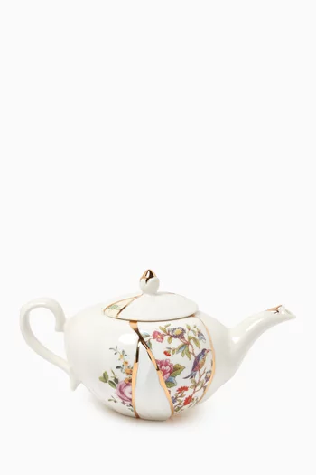 Kintsugi Tea Pot in Porcelain & Gold