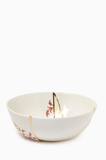 Kintsugi Salad Bowl in Porcelain & Gold