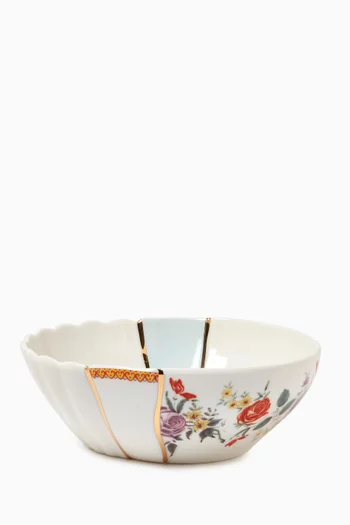Kintsugi Salad Bowl in Porcelain & Gold