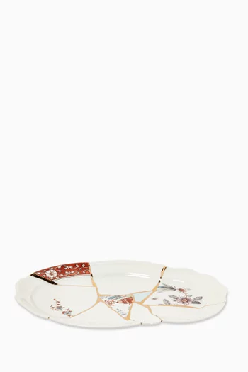Kintsugi Tray in Porcelain & Gold