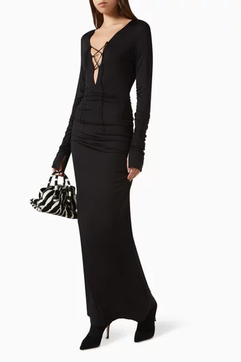 Mimi Lace-up Dress in Jersey