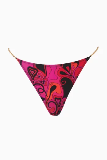 Orchidee-print Bikini Briefs